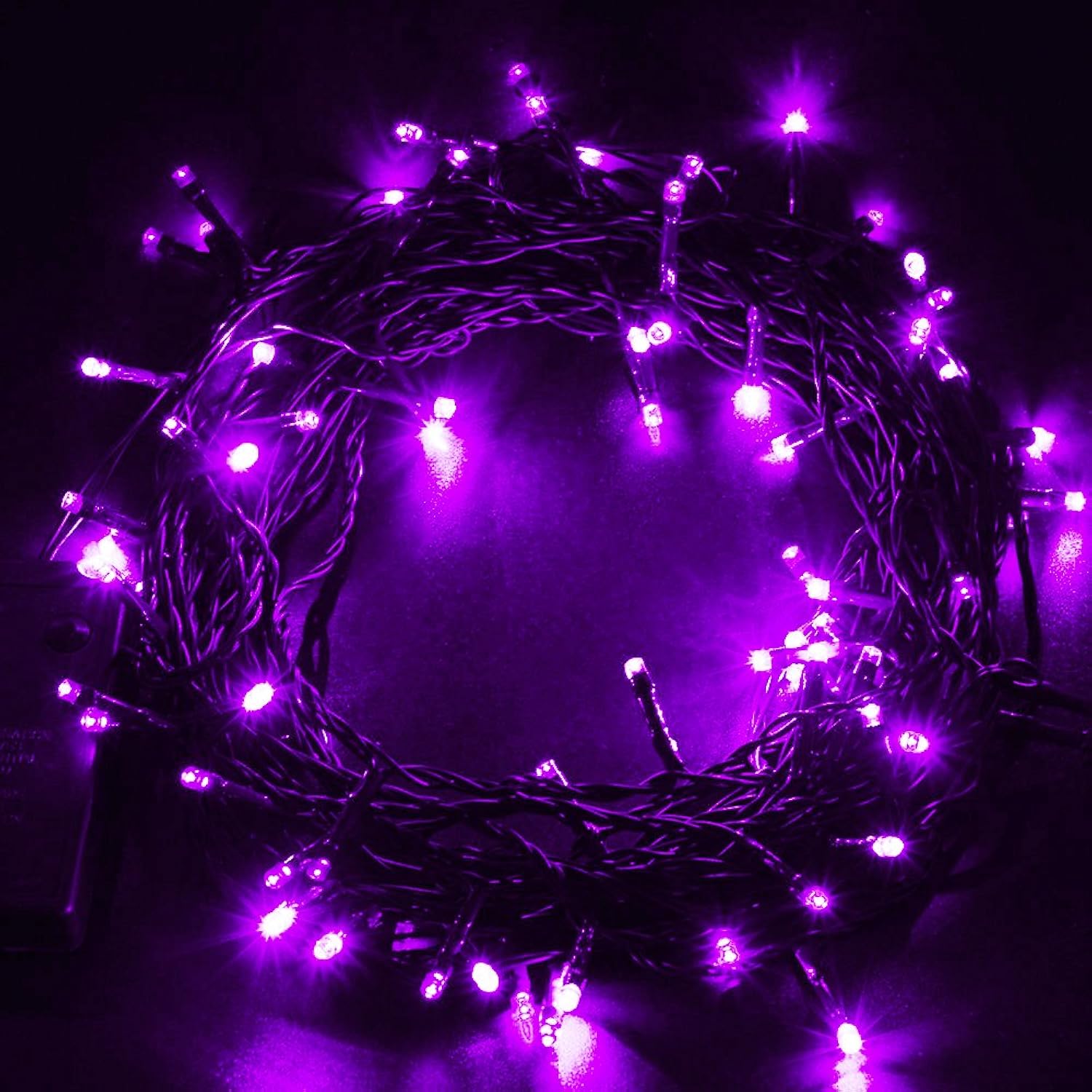 30 Mini Bulb Led Battery Operated Fairy String Lights In Purple For Valentines Day, Romantic Wedding, Home Decoration Ro
