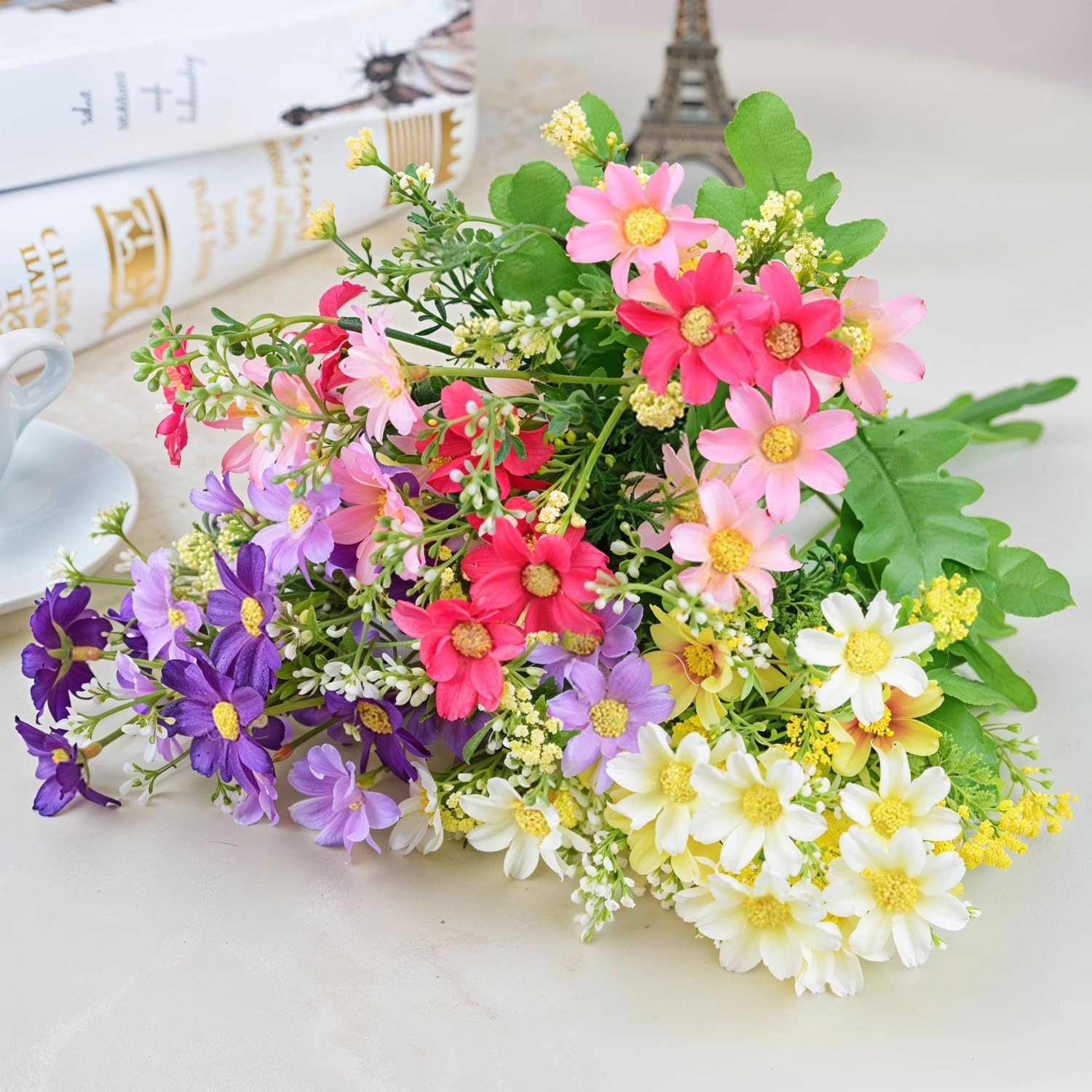 Artificial Daisy Flowers Bunches Of 6 Assorted Colors