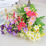 Artificial Daisy Flowers Assorted Colors Bunches Of 8