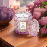 Lilac Blossoms Scented Candle, Highly Floral Fragranced Candle, Natural Soy Wax Candle Gift, Candles Gifts For Women, 55 Hours Long Burning, Home Decorative, 8.1 Oz