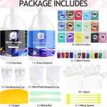 Epoxy Resin 1.1 Gallon Kit, Clear Resin Epoxy, Resin Kit - High-Gloss, No Bubbles, Not Yellowing, Self-Leveling Art Resin Casting Resin For Diy Art,Crafts,Jewelry,Table Top,Wood & Resin Molds