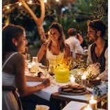 3-Wick Citronella Candle Outdoor Indoor, 18 Ounce Lemongrass Soy Wax Candle In Yellow Ceramic Tire-Shaped Jar For Home Garden Patio Yard Balcony And Summer Gift