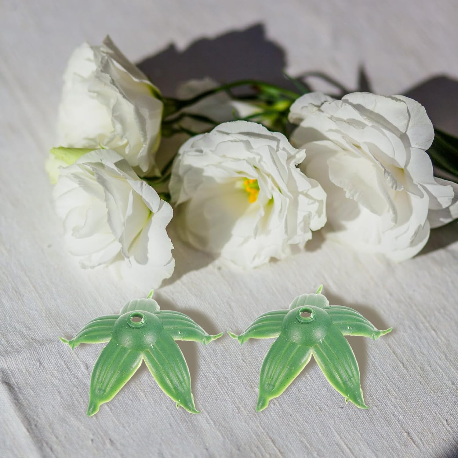 120Pcs Artificial Flower Calyxes Plastic Sepals Base For Diy Artificial Flowers Craft Supplies Lightweight Flower Receptacles For Home Decor And Floral Arrangements