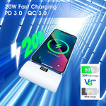 6000mAh Mini Portable Charger, 20W Fast Power Bank for iPhone 14/13/12