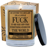 Fun Gifts Candles For Women | My Entire Vocabulary On A Candle | Scented Candle For Bff Gifts, Girlfriend, Boyfriend, Boss, Coworker Birthday, Thanksgiving, Christmas Candles - Citrus, Lavender, Woody