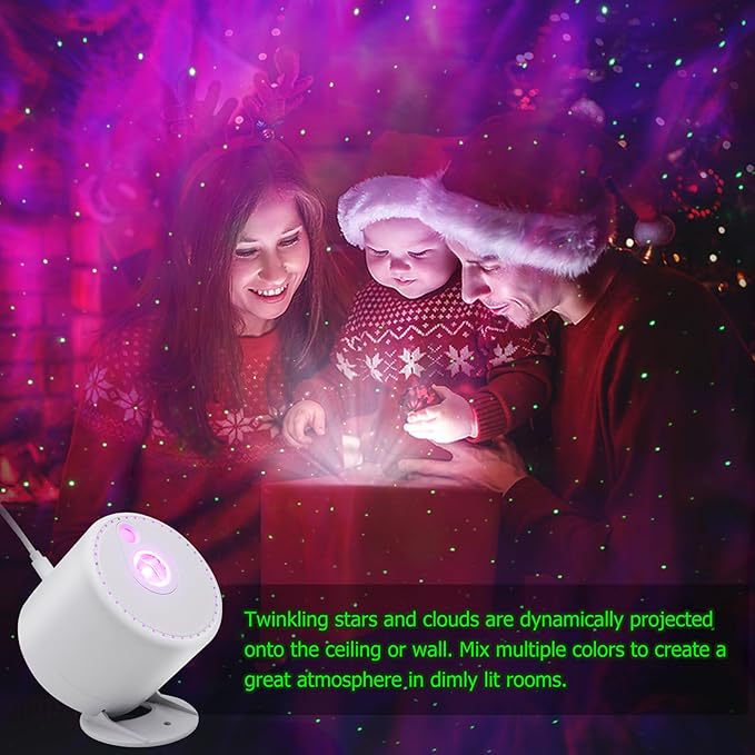 Galaxy Star Projector with Remote Control Timer Night Light for Bedroom Party Decor