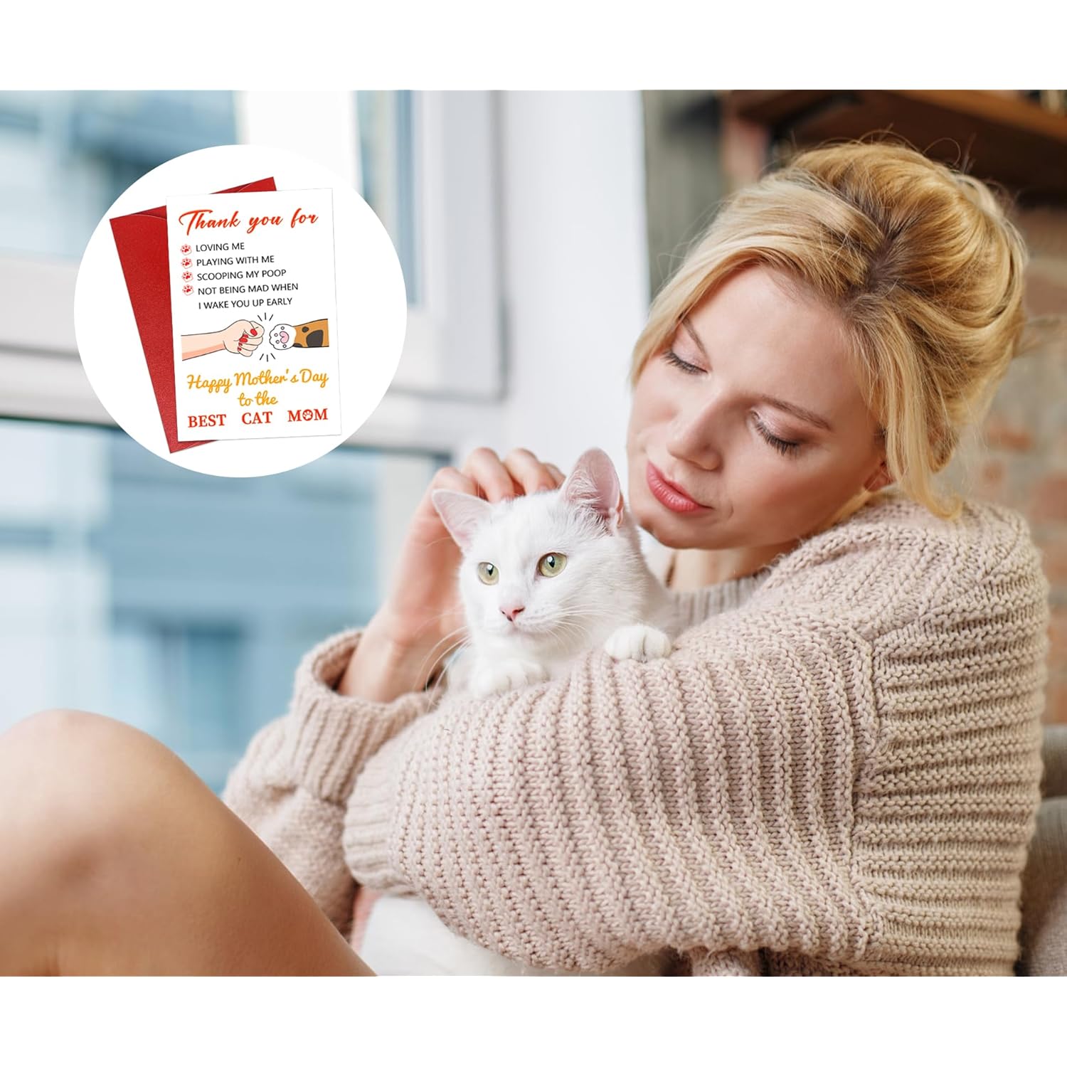 Happy Mother’S Day Card From Cat Kitty Lovely Mothers Day Greeting Card For Cat Mom Gifts Cards For Women Her Funny Mother’S Day Gift For Cat Lover