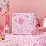 Baby Pink Girl Gift Wrap Paper - 17Inch X 33Feet - Cute Kid Pink Snapsuit, Bottle & Bayby Feet Baby Shower Wrapping Paper For Birthday Present, Gender Reveal Theme New Baby Party Decoration
