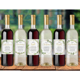 Marriage Milestones, Greenery Wedding Firsts, 6 Wine Bottle Labels