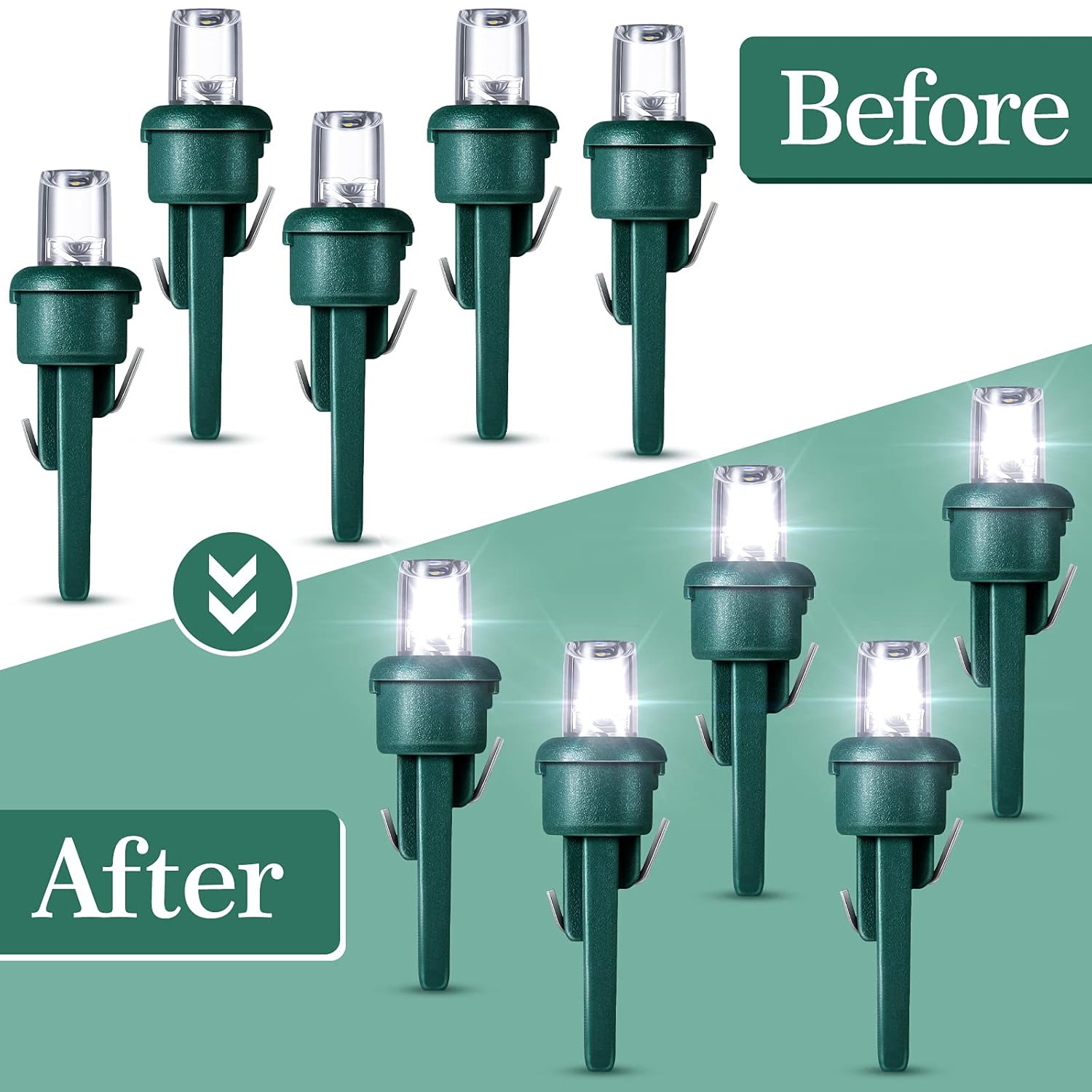 48 Count 5 Mm Led Halloween Replacement Bulbs Bulk Wide Angle Christmas Light Xmas Tree String Replacement Festival Ligh
