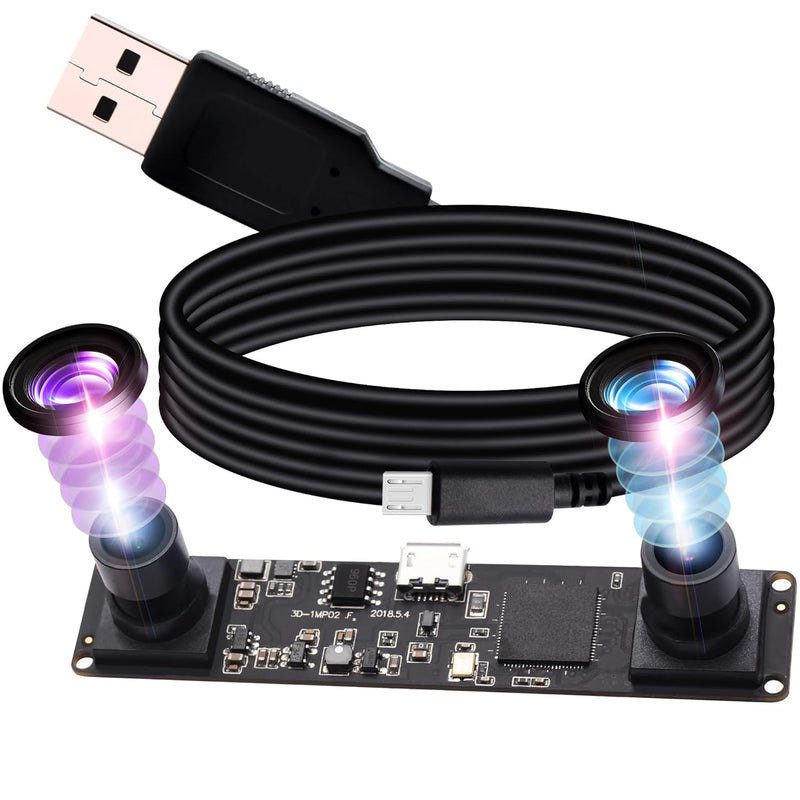 Webcamera_Usb Dual Lens Usb Camera Module 960P 60Fps 3D Stereo Synchronized We