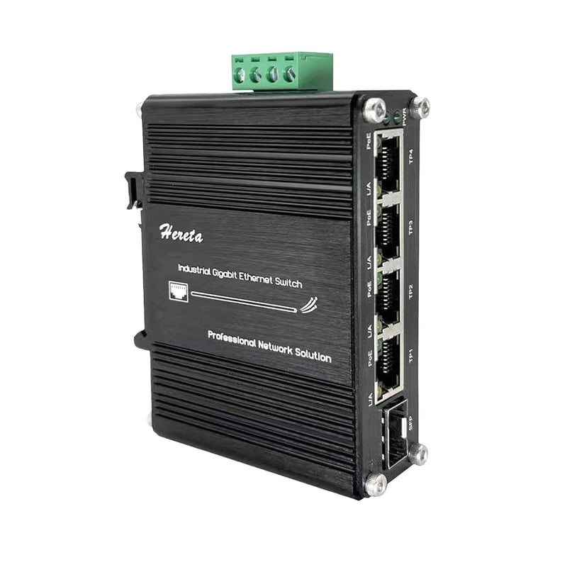 Hardened Industrial Gigabit Fiber Poe+ Switch Compact 30W Poe+ Optical Etherne