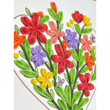 Handmade Quilling Greeting Card Floral Heart Design – Romantic Paper Art For Her, Birthday, Anniversary, Valentine’S Day, Thinking Of You, Special Occasion Gift Keepsake