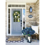 5 Pcs Dark Blue Silk Hydrangeas Artificial Flower Boho Dried Touch 20'' Faux Hydrangeas For Fall Indoor Home Decor Kitchen Living Room Outdoor Porch Wedding Flower Arrangement