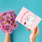 Funny Spooky Ghosts Valentine'S Day Card For Him Her, Sweet Valentine'S Day&Anniversary Card For Husband Wife Boyfriend Girlfriend Partner, Unique I Love You Gift For Women Men