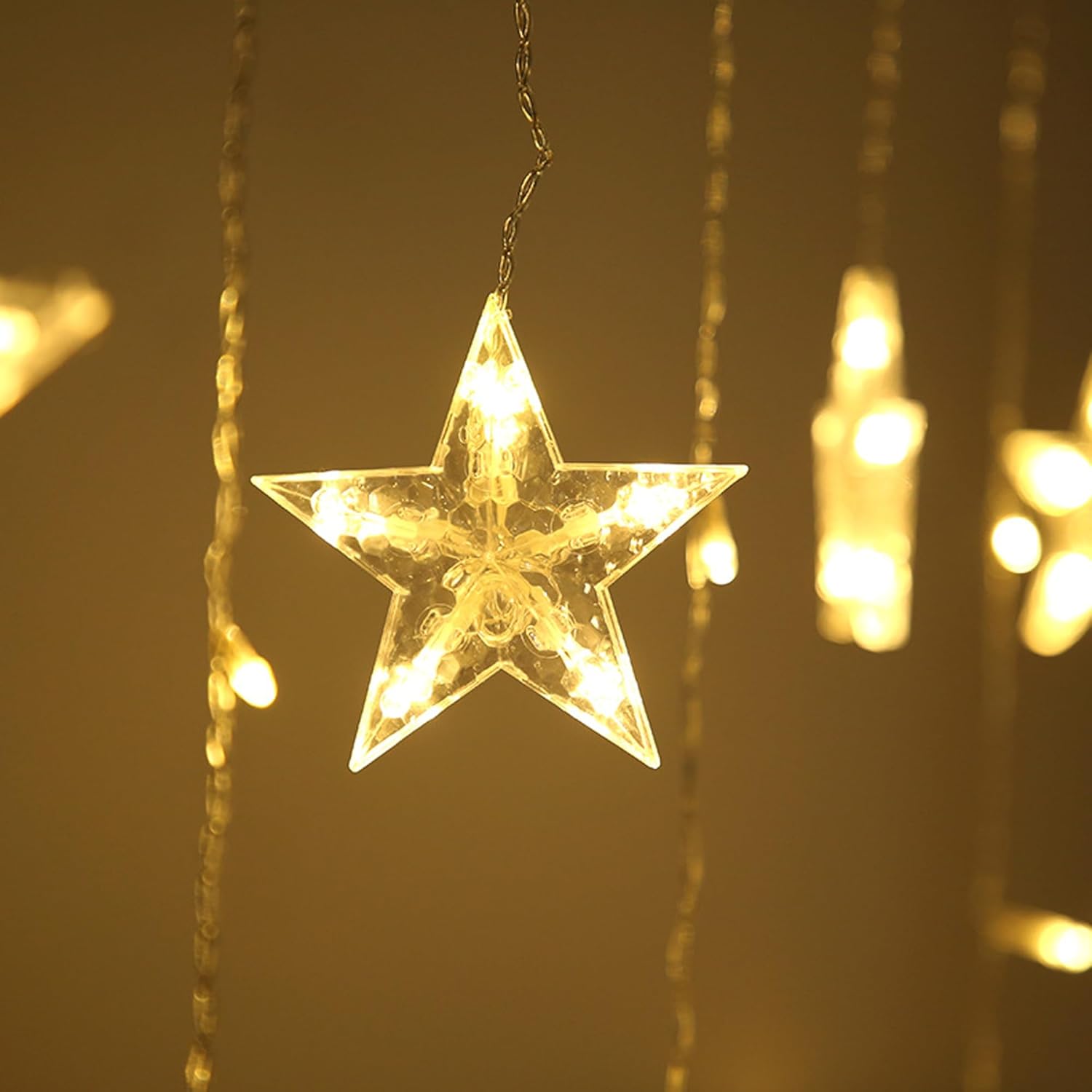 Moon Star And Fairy Tale Castle String Lights, 138 Led Muslim Curtain Fairy String Lights, 8 Lighting Modes For Home Hol