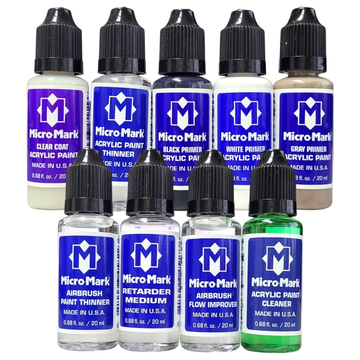 Micro-Mark Essentials Plus Acrylic Paint Set