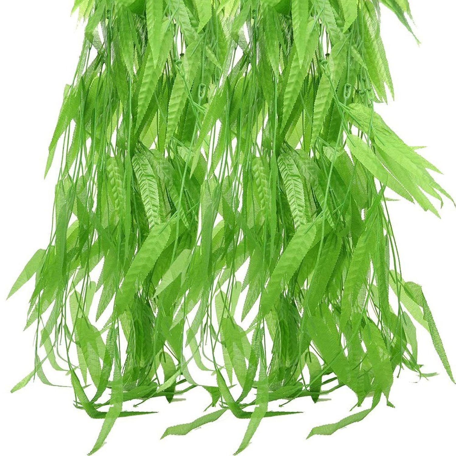 50 Pcs 376 Feet Artificial Flower Greenery Wicker Rattan Vine Fake Foliage Leaf Flowers Plants Garland Garden Decoration