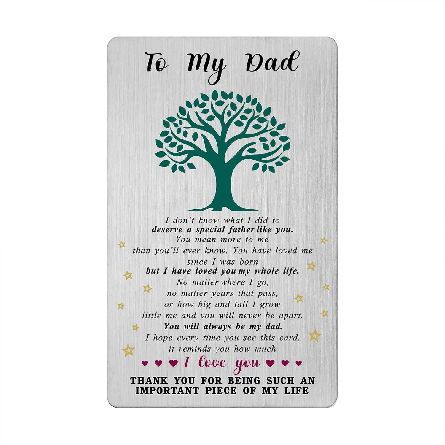 Dad Valentine'S Day Card, Gifts For Dad Birthday Easter Father'S Day Wedding Card From Daughter Son