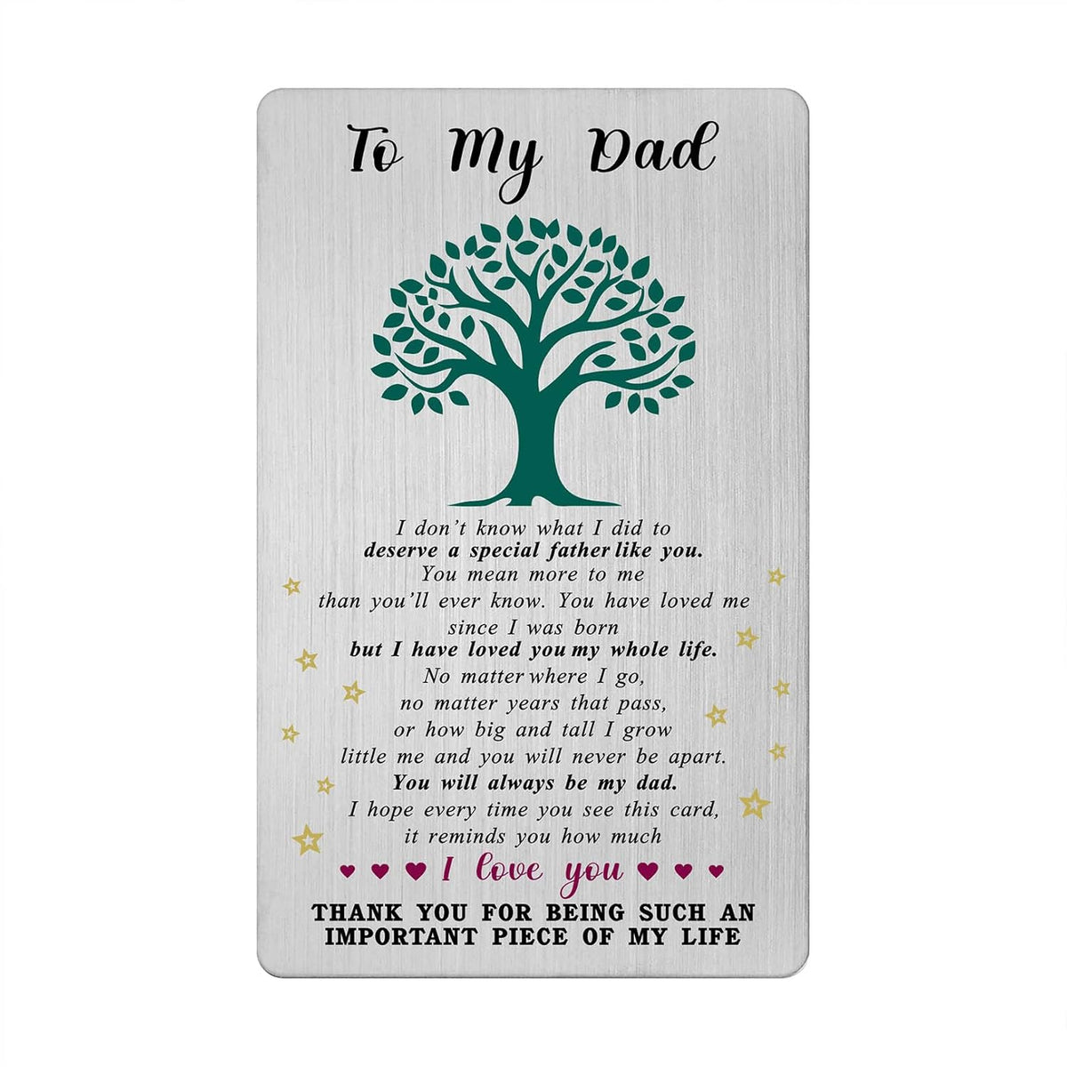 Dad Valentine'S Day Card, Gifts For Dad Birthday Easter Father'S Day Wedding Card From Daughter Son