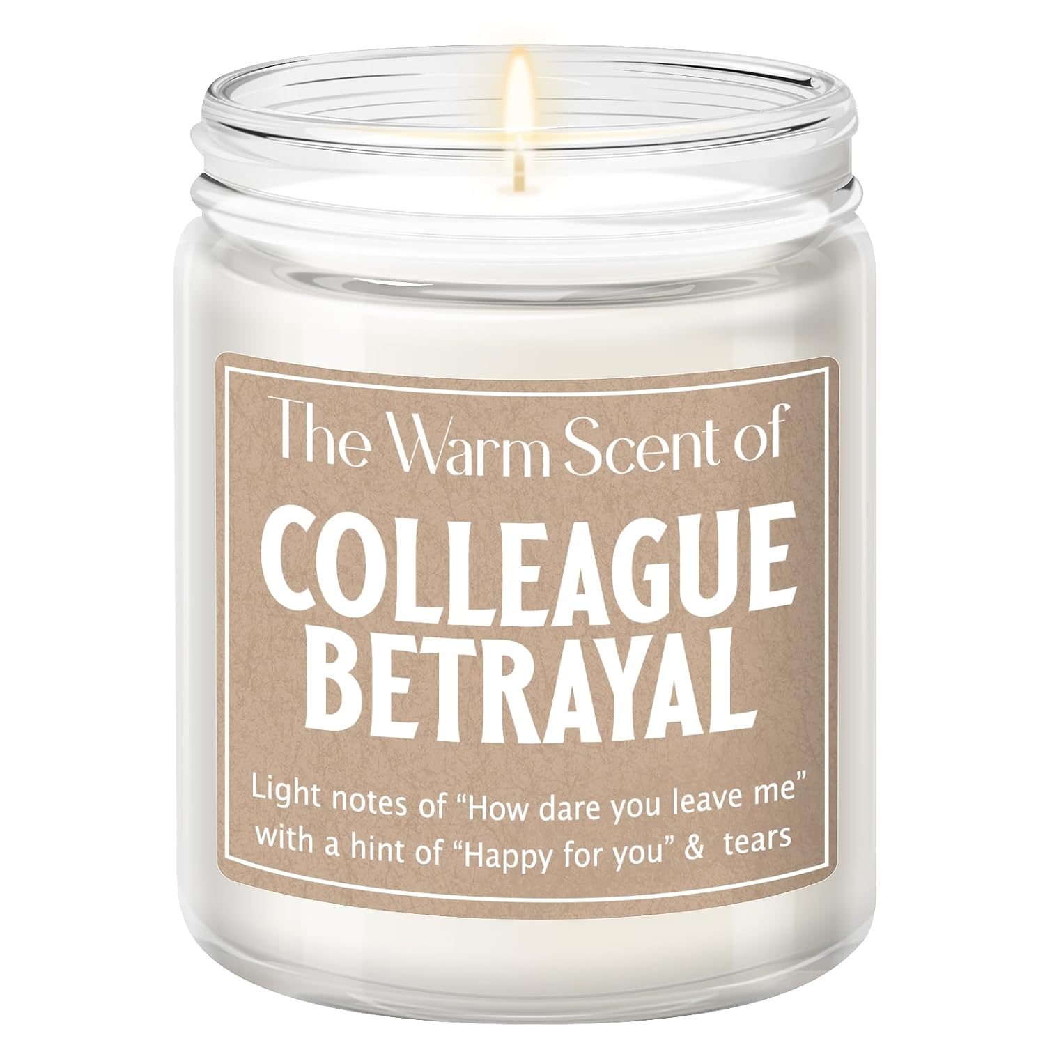Funny Going Away Gift For Coworker - Funny Farewell Candle - Retirement & New Job Gifts For Women, White Eelephant Gifts - Lavender Scented Candle