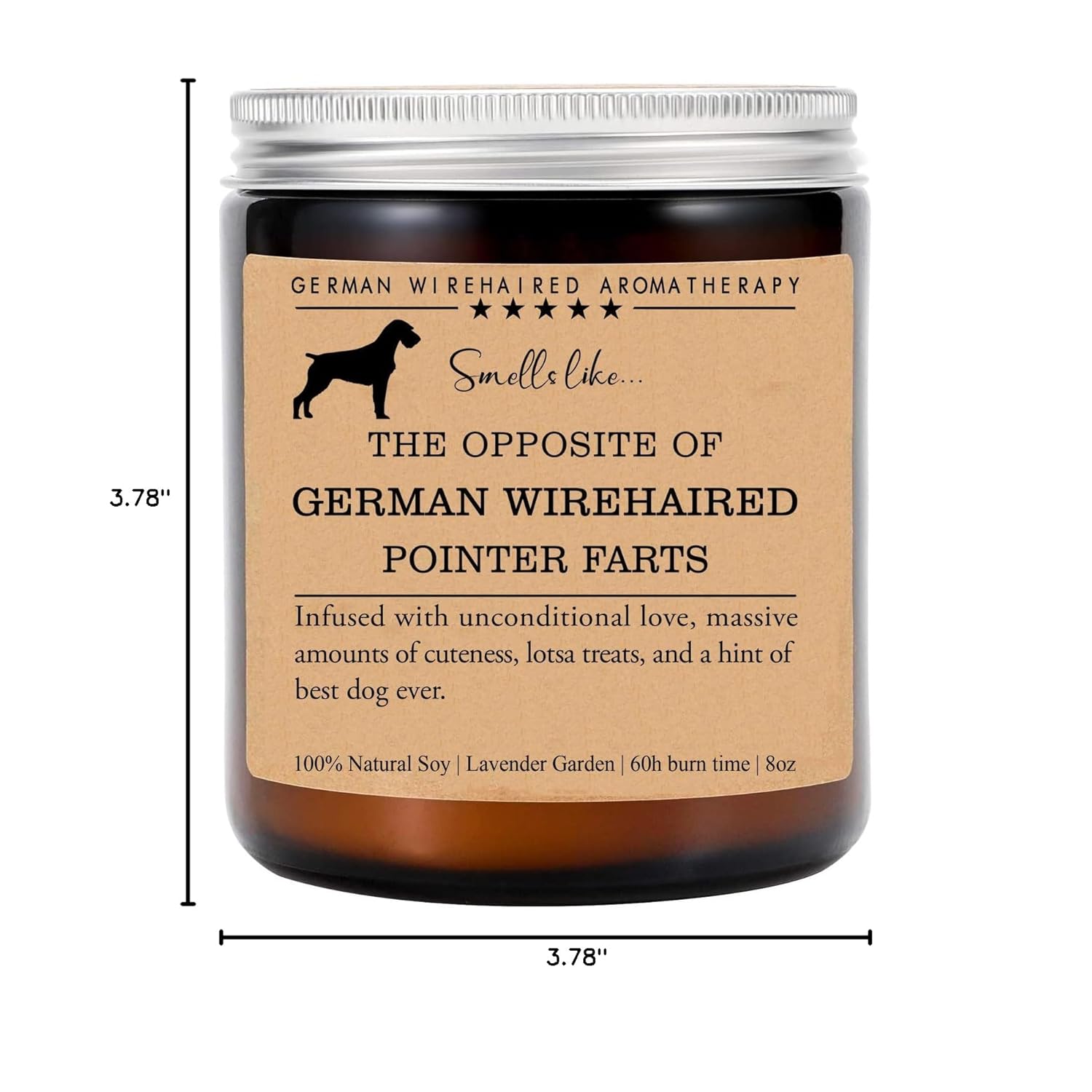 German Wirehaired Candle, German Wirehaired Funny Dog Gift, German Wirehaired Mom, German Wirehaired Pointer Dog Candle, Birthday Gift, German Wirehaired Owner Gift