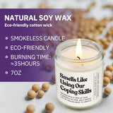 Therapist Gifts For Women Men, Gifts For School Counselor, Social Worker, Psychologist, Mental Health, Funny Coping Skills Candle For Stress Relief, Healing, Emotional Support, Lavender