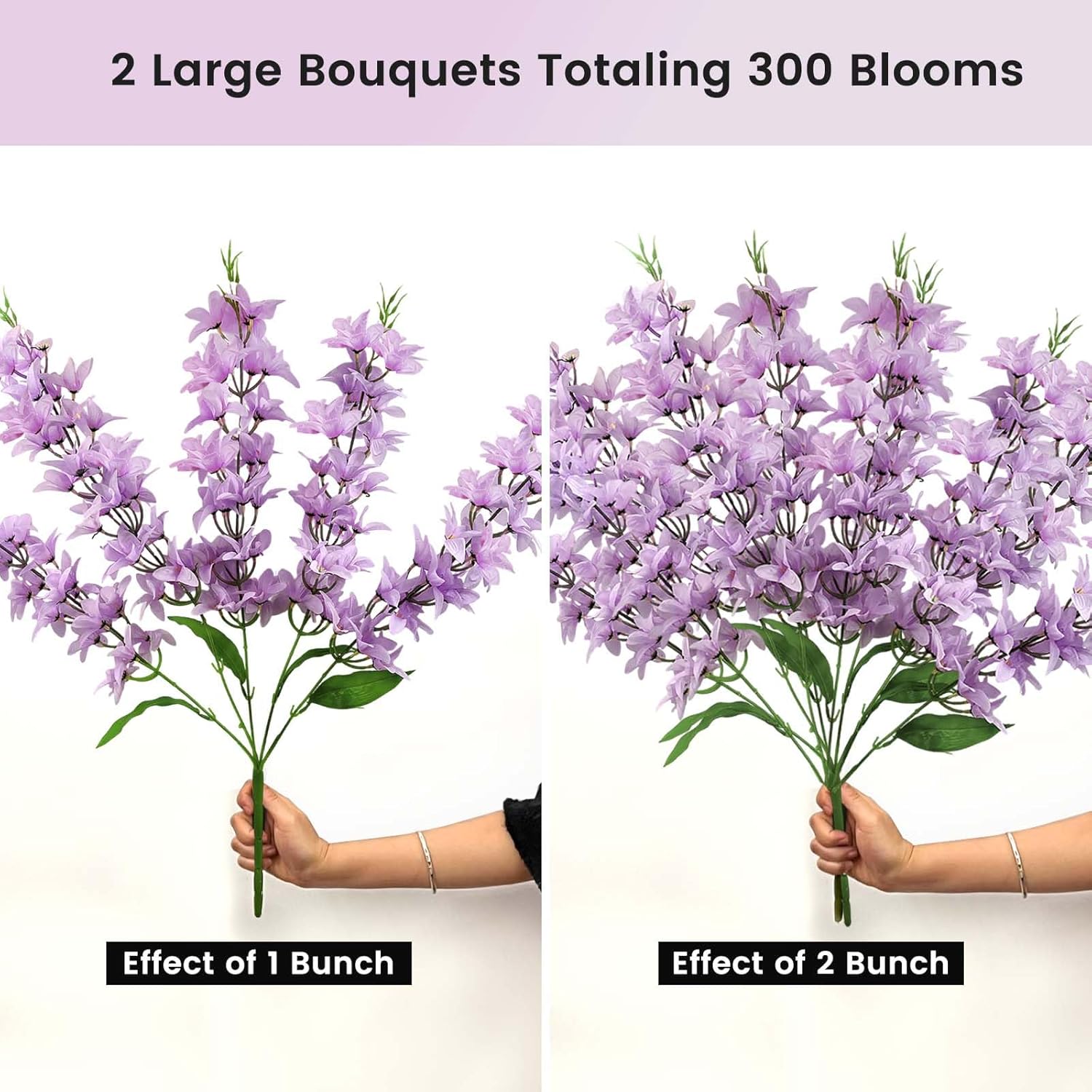 2Pcs Delphinium Artificial Flowers, 26.7"/68Cm Long Stem Larkspur Artificial Flowers, Purple Faux Artificial Snapdragon Flowers For Tall Vase, Home Office Garden Wedding Decor