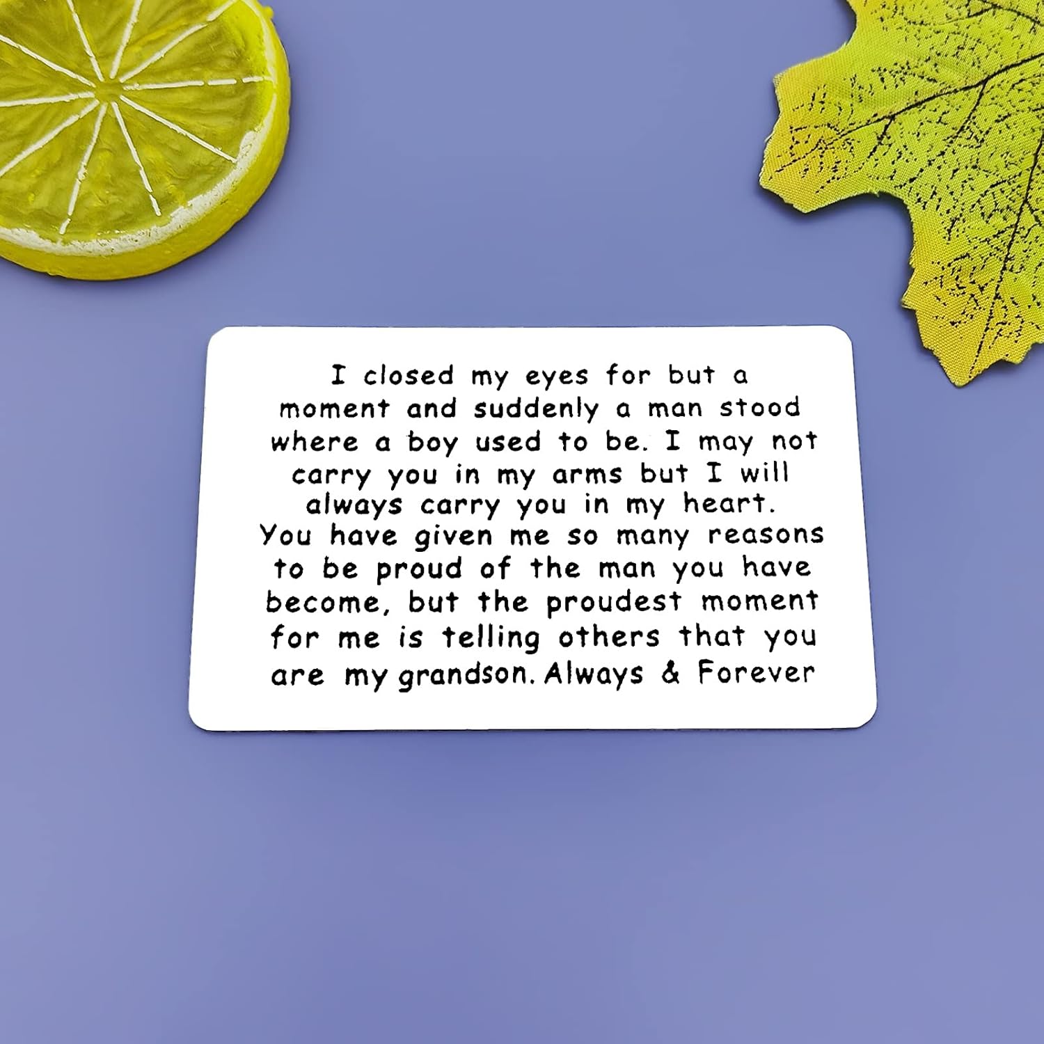 Grandson Gifts From Grandma Grandpa Inspirational Gift For Grandson Engraved Wallet Insert Card Motivational Gifts Graduation Birthday Christmas Deployment Encouragement Gift For Grandson