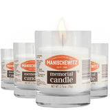 Manischewitz 24 Hour Candles, 1 Day Glass Yahrzeit Memorial Candles (4 Pack) | Burns Approximately 26 Hours, Good for Yizkor and Yom Kippur Holidays, Ner Neshama in Glass Tumbler