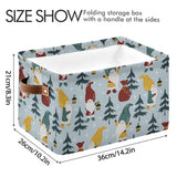 Large Storage Basket Gnomes Christmas Trees Foldable Storage Box Organizer Bins With Handles For Bedroom Home Office