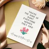 Mother'S Day Card For Aunt, Happy Mother'S Day Gift From Niece Nephew, Mothers Day Card For Her, You'Re The Kind Of Aunt Everyone Wishes They Had