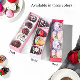 Bakery Packaging Supplies: 12Pack Red Chocolate Covered Strawberry Box For 4, Macaron Boxes, Long Treat Box For Truffles, Cookies, Ores, Chocolate Cocoa Bombs & Cake Ball