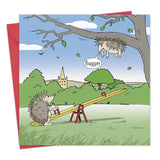 Funny Card With Hedgehogs – Blank Card – Happy Birthday Card – Humour Card – Mothers Day Card – Fathers Day Card – Valentines Day Card – Teenager Card – Get Well Soon Card – New Home Card