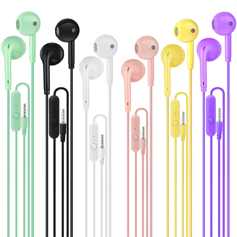 20 Pcs Earbuds Earphones Bulk With Mic 3.5 Mm Assorted Colors Earbuds Wired Ca