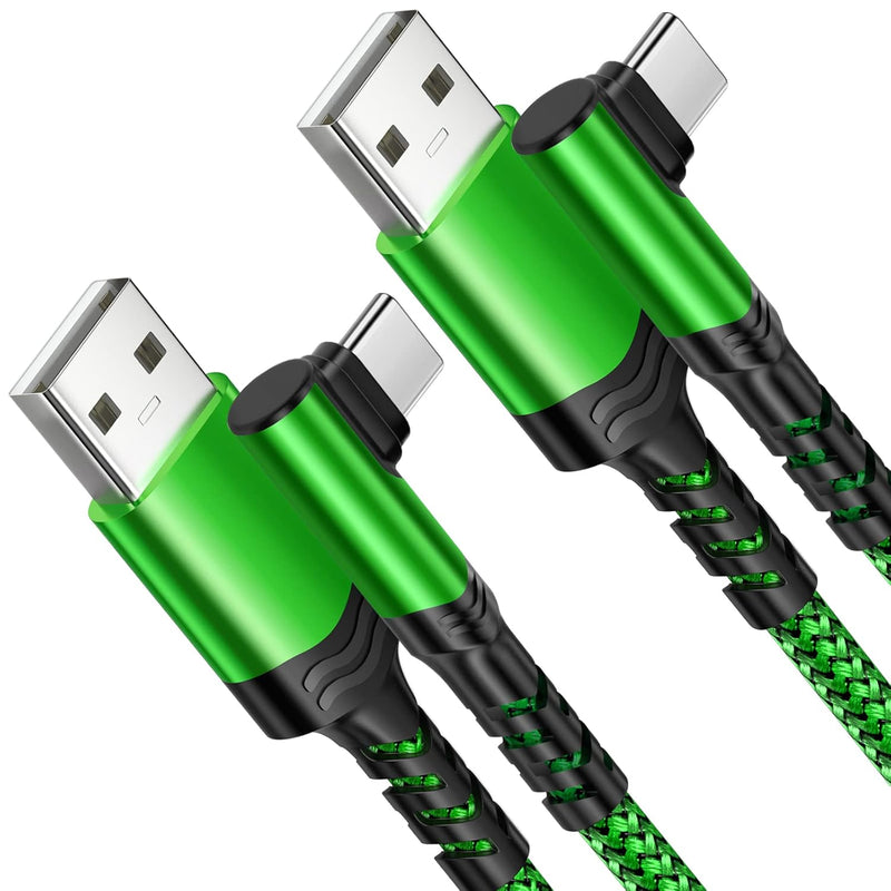 Right Angle Type C Charger Fast Charging 10Ft 90 Degree Usb C Cable Braided Co