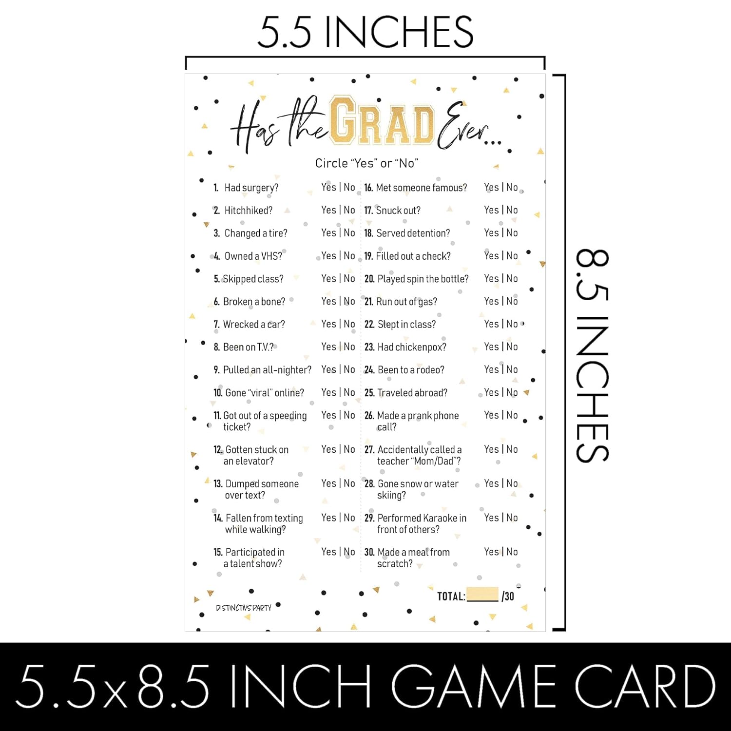 Has The Grad Ever Graduation Party Game - 25 Cards,Graduation Party Games Ideas And Activities
