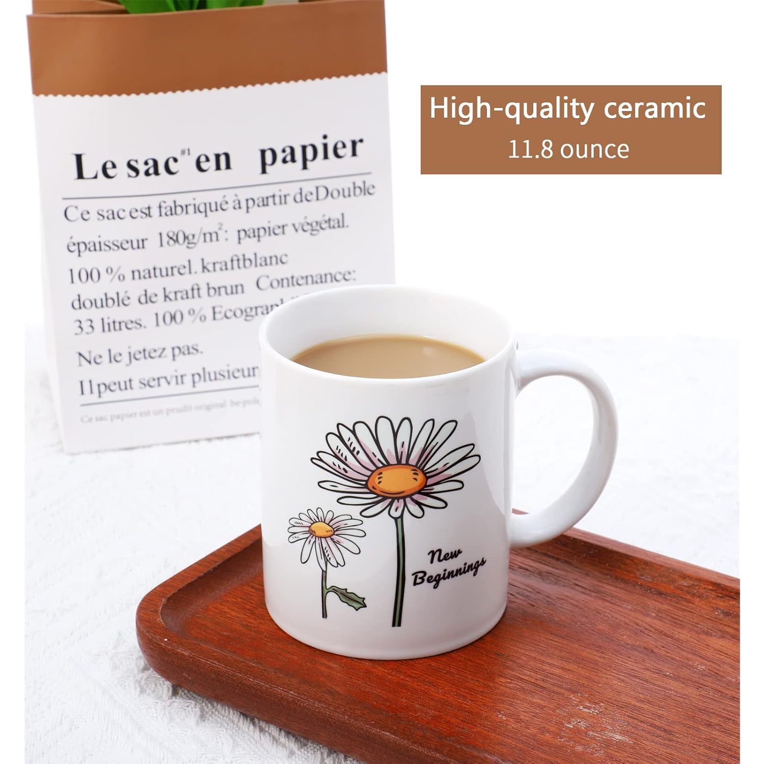 New Beginnings Box - Daisy Mug & Candle Gifts For New Job, Farewell, Good Luck