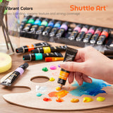 Acrylic Paint Set, 30 X12Ml Tubes Artist Quality Non Toxic Rich Pigments Colors Great For Kids Adults Professional Painting On Rocks Canvas Wood Clay Fabric Ceramic Crafts