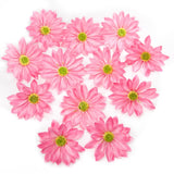 Silk Daisy Flower Heads, Pink Daisy Artificial Flower Head Bulk, 12 Pcs 3.5 Inch Fake Flowers Heads Gerbera Flowers Head For Craft, Easter Wedding, Diy Wreath, Party Decorations