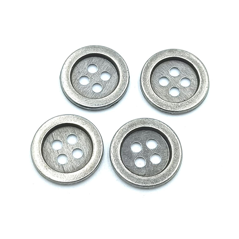 50Pcs Metal Buttons Vintage Style Round Button 4 Holes, For Suits, Diy Crafts