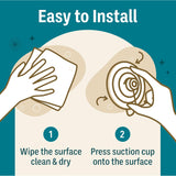 Suction Cup Hooks For Shower 6Pack – Max Load 3Lb Christmas Heavy Duty Suction Cup Hooks – Heavy Duty Wreath Hanger For Bathroom, Window, Towel, Shower Wall, Tile, Glass Door, Camper