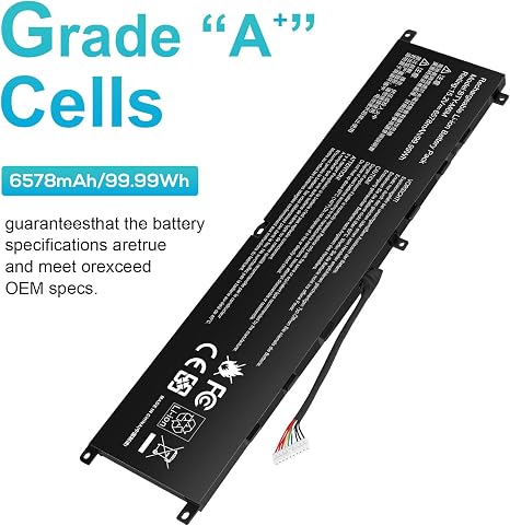BTY-M6M Replacement Laptop Battery for MSI GS66 GE66 GE76 Raider Stealth WS66