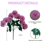 Large Artificial Kiku Flowers, Artificial Chrysanthemum Ball?18 Heads Silk Mums Stems, 15.5 Inch, Indoor Floral Arrangement For Home Decor, Living Room, Vase Centerpiece (Mauve)