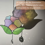 Flower Gift Artificial Flowers Forget Me Not Glass Art Stained Glass Stained Glass Window Flower Of Life Eternal Romantic Gifts For Her
