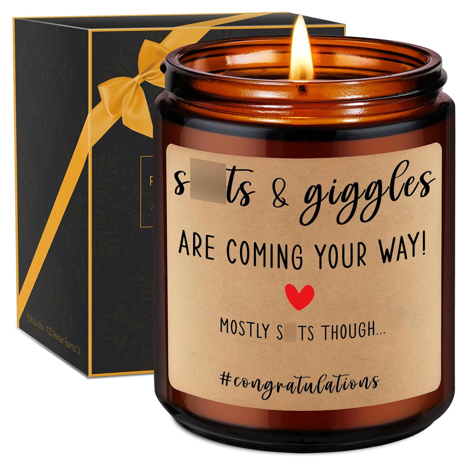 Funny Baby Shower Candle, New Parents Gifts For Couples, Unique Mom And Dad Gifts For New Parents, Expecting Mom To Be - Valentines Day, Boy Baby Announcement, Congratulations Pregnancy Couple