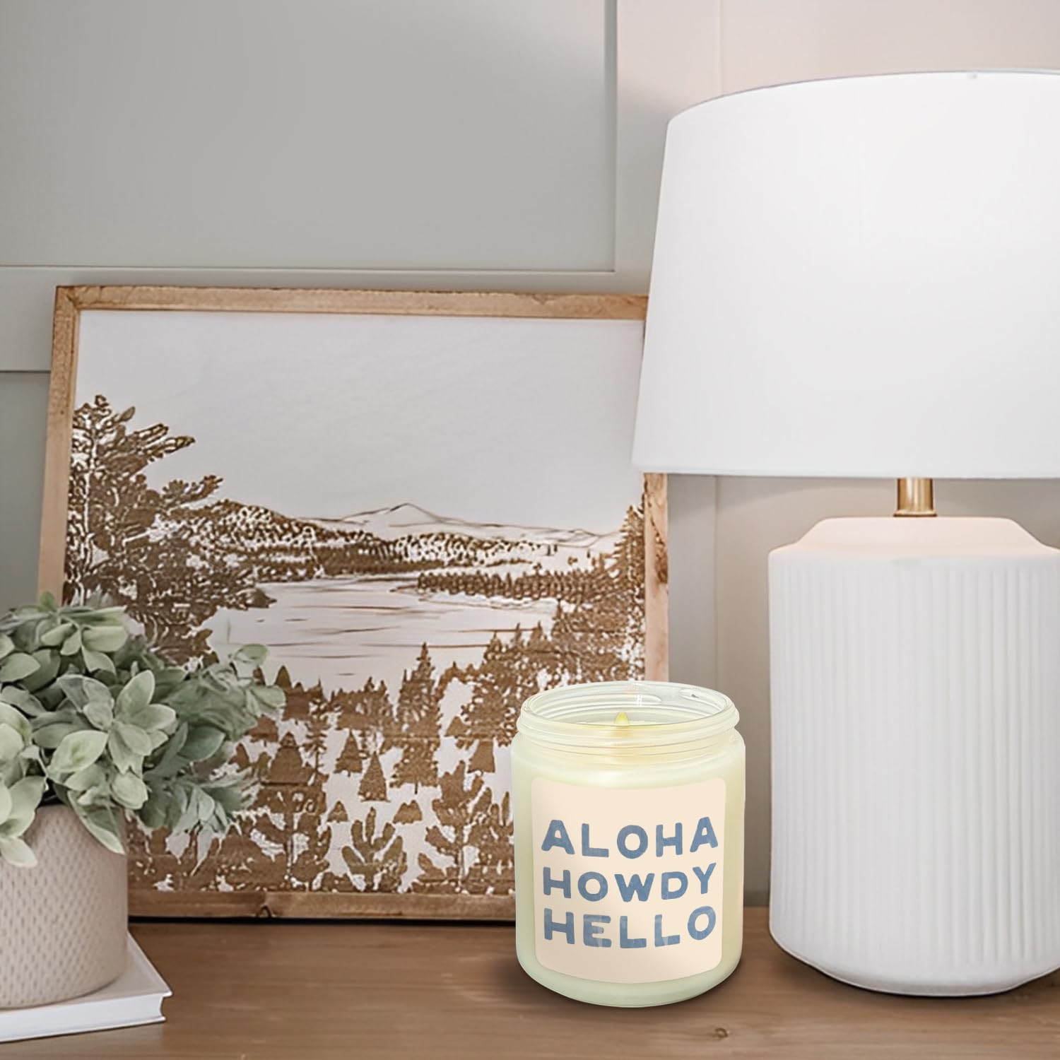 Coastal Cowgirl Room Decor, Beach Candles Western Lavender Scent, Coastal Gifts For Women