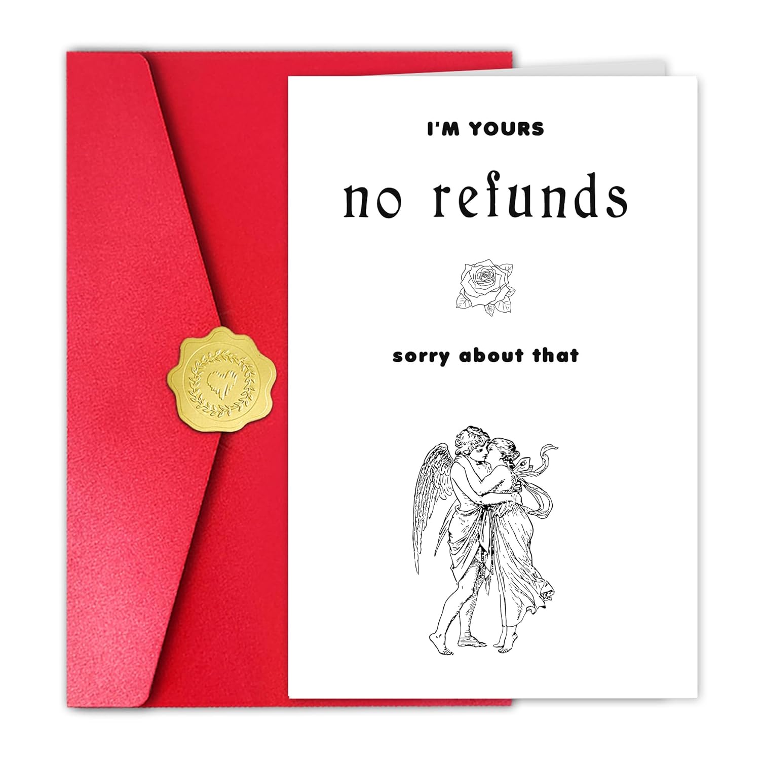 Funny Valentine’S Day Card For Husband Wife, Valentines Anniversary Card For Boyfriend Girlfriend, I’M Yours No Refunds