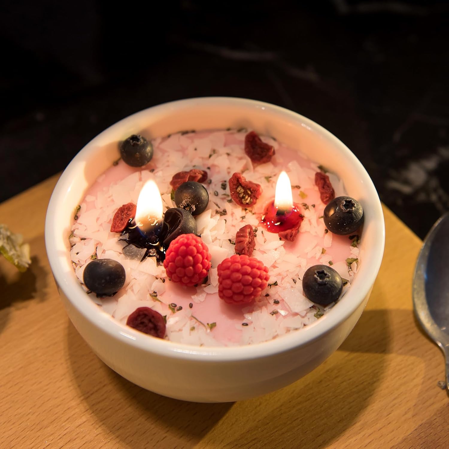 Realistic Fruity Yogurt Smoothie Bowl Scented Aromatherapy Candle
