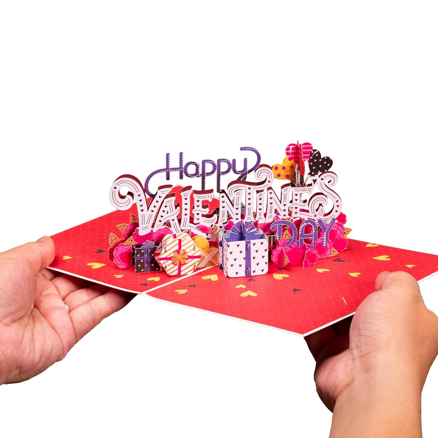Happy Valentine’S Day Card, 3D Popup Valentine Cards - 5" X 7" Cover - Includes Envelope And Removable Note Card